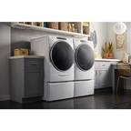 Whirlpool 5.0 cu ft High-Efficiency White Front Load Washing Machine with Load & Go(TM) XL Dispenser