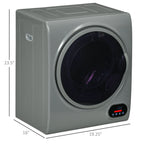 HOMCOM 1.5 cu Ft 120V Charcoal Gray Electric Dryer