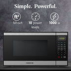 Farberware FMGZ09BKA 0.9 Cu. Ft. Microwave Oven, 900W, Digital Control, LED Display, 6 Cooking Presets, Black