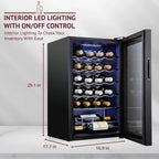 Schmecke 24-Bottle Freestanding Wine Cooler - Black