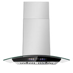 30 inch Range Hood 700 CFM Island Mount Range Hood Ceiling Mount Kitchen Vent Hood Touch Control Gesture Sensing