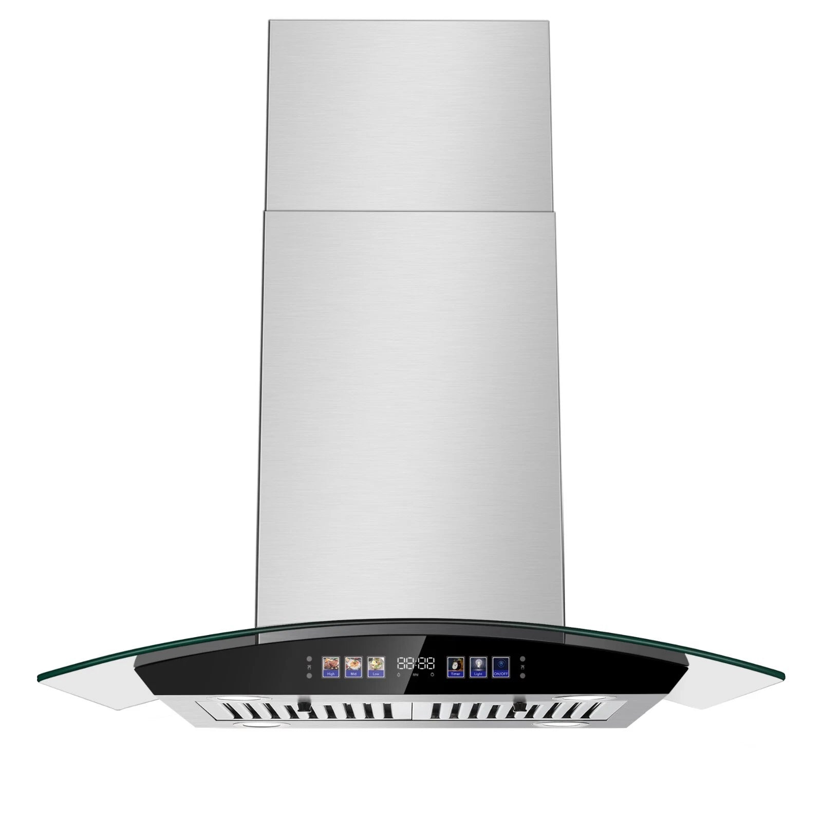 30 inch Range Hood 700 CFM Island Mount Range Hood Ceiling Mount Kitchen Vent Hood Touch Control Gesture Sensing