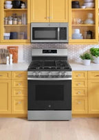 GE 30 Inch Freestanding Gas Smart Range with 5 Sealed Burners Stainless Steel GGF600AVSS