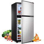 GGTB Retro Compact Two Door Refrigerator, Black, 3.0 Cu ft