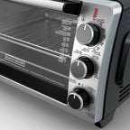 BLACK+DECKER 6-Slice Toaster Oven, Black, TO1950SBD