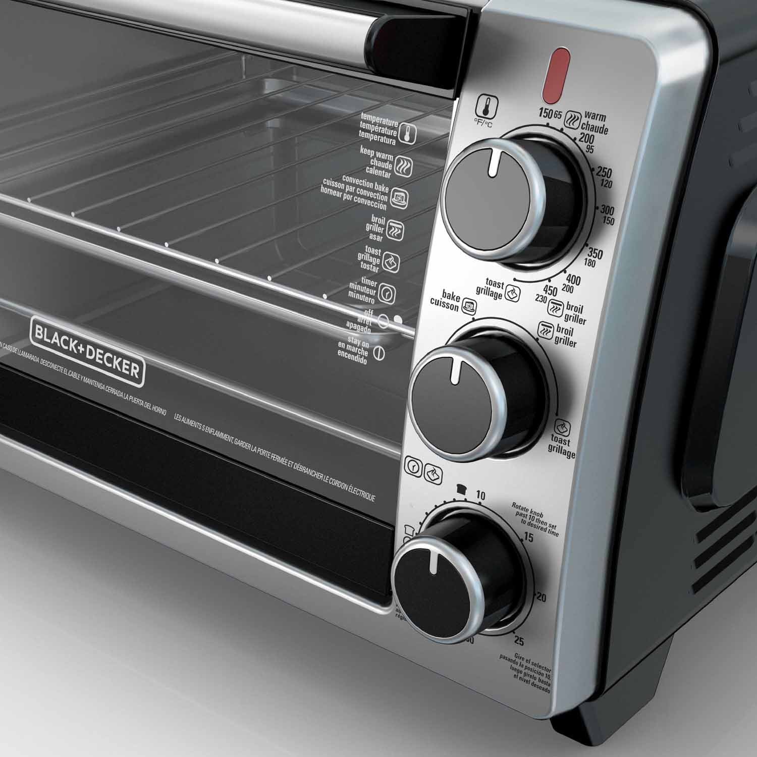 BLACK+DECKER 6-Slice Toaster Oven, Black, TO1950SBD