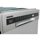 Pemberly Row 18" Stainless Steel Front Control Dishwashers in Silver