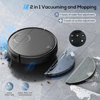 ONSON Robot Vacuum and Mop Combo, 2 in 1 Mopping Robotic Vacuum with Schedule, App/Bluetooth/Voice, Max Suction 2000Pa, Self-Charging Robot Vacuum Cleaner 04
