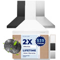 Hauslane Chef Series Base Model WM-530 30" Convertible Wall Mount Chimney Range Hood 120V in Matte White