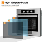 Costway 24'' Single Wall Oven 2.47Cu.ft Built-in Electric Oven 2300W w/ 5 Cooking Modes