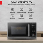 TOSHIBA 7-in-1 Countertop Microwave Oven Air Fryer Combo, Inverter, Convection, Broil, Speedy Combi, Even Defrost, Humidity Sensor, Mute Function, 27 Auto Menu&47 Recipes, 1.0 cu.ft/30QT, 1000W