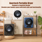 Auertech 850W, 1.6 Cu.ft. Portable Cloth Dryer Electric Compact Laundry Dryer, Stainless Steel Tub