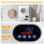 RovSun 110V White Stainless Steel Electric Tumble Dryer
