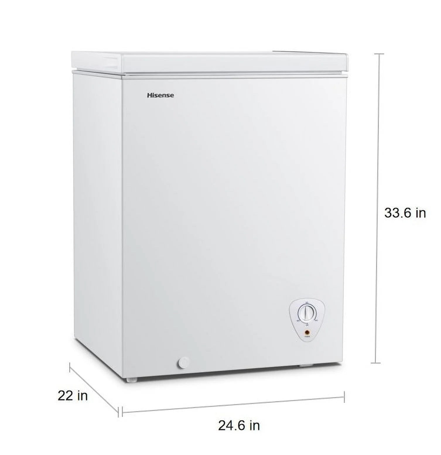 Hisense Garage Ready 5 cf ft Chest Freezer- White