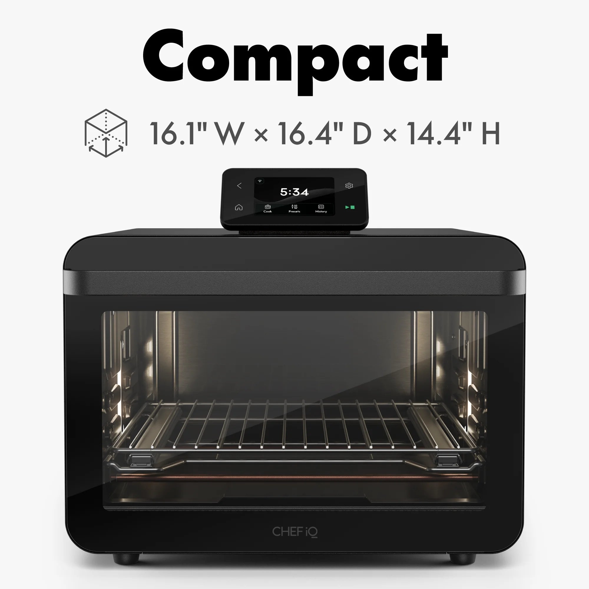 CHEF iQ MiniOven 25-Quart Countertop Oven with Touchscreen Controls - Black