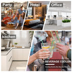 24Can/0.9Cu Mini Refrigerator and Personal Beauty Cooler, Mirrored Door Compact Beverage Fridge for Beer,Wine