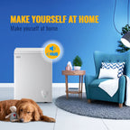 WANAI 5.0 Cu.ft Compact Freezer, Fast Cooling, Top Door Design, Energy-Efficient Deep Freezer White
