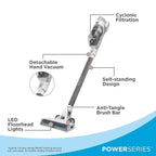 BLACK+DECKER POWERSERIES+ 16V MAX Cordless Stick Vacuum, Multi-Surface, with LED Floor Lights and Crevice Tool, 40 Minute Run-Time, BHFEA420J