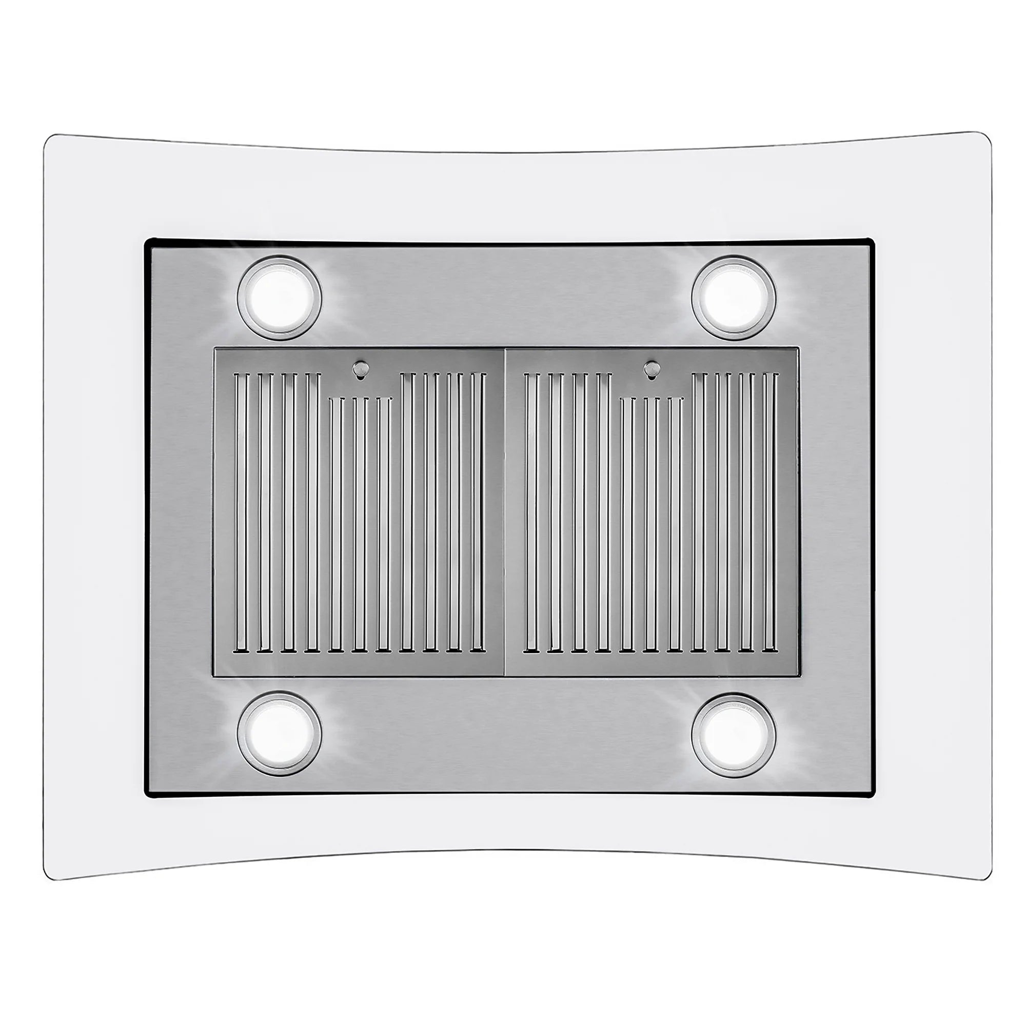 Cosmo 30 in. Ducted Island Range Hood in Stainless Steel with LED Lighting and Permanent Filters