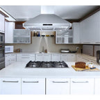 Cosmo COS-63ISS90 36 in. 380 CFM Ducted Island Range Hood in Stainless Steel