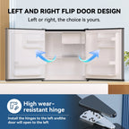 (3 pack) Frestec 1.7 Cu ft Single Door Mini Fridge , grey, New, VOK-17-3PSS