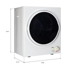 ZOKOP GYM25-78 Compact Portable Clothes Dryer, 1.6 cu ft Stainless Steel Drum, Mechanical Control, ETL Certified - Ideal for Small Apartments and RVs