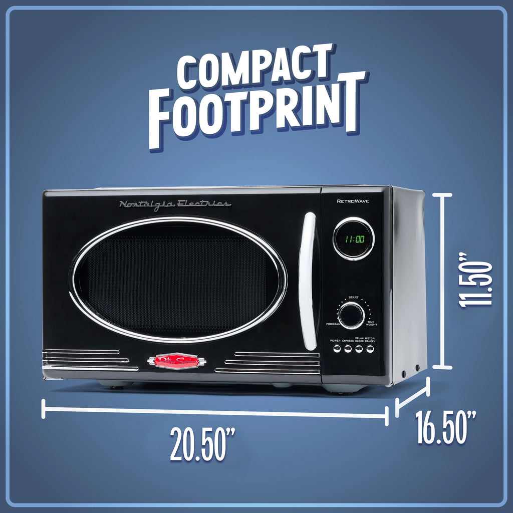 Nostalgia Retro 0.9 Cu. ft. 800-Watt Countertop Microwave Oven, Aqua