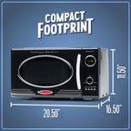 Nostalgia Retro Microwave for Countertop 0.9 cu ft Vintage Microwave, Ivory