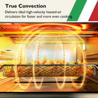VAL CUCINA 10-IN-1 AIR FRYER TOASTER OVEN -  BRUSHED STAINLESS STEEL