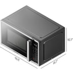 Chefman 0.9 Cu ft Countertop Microwave Oven, 900 Watts - Stainless Steel