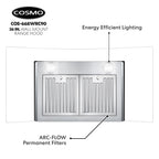 30 in. Vista Collection Ductless Wall Mount Range Hood, Button Controls, LED Lights, Stainless Steel