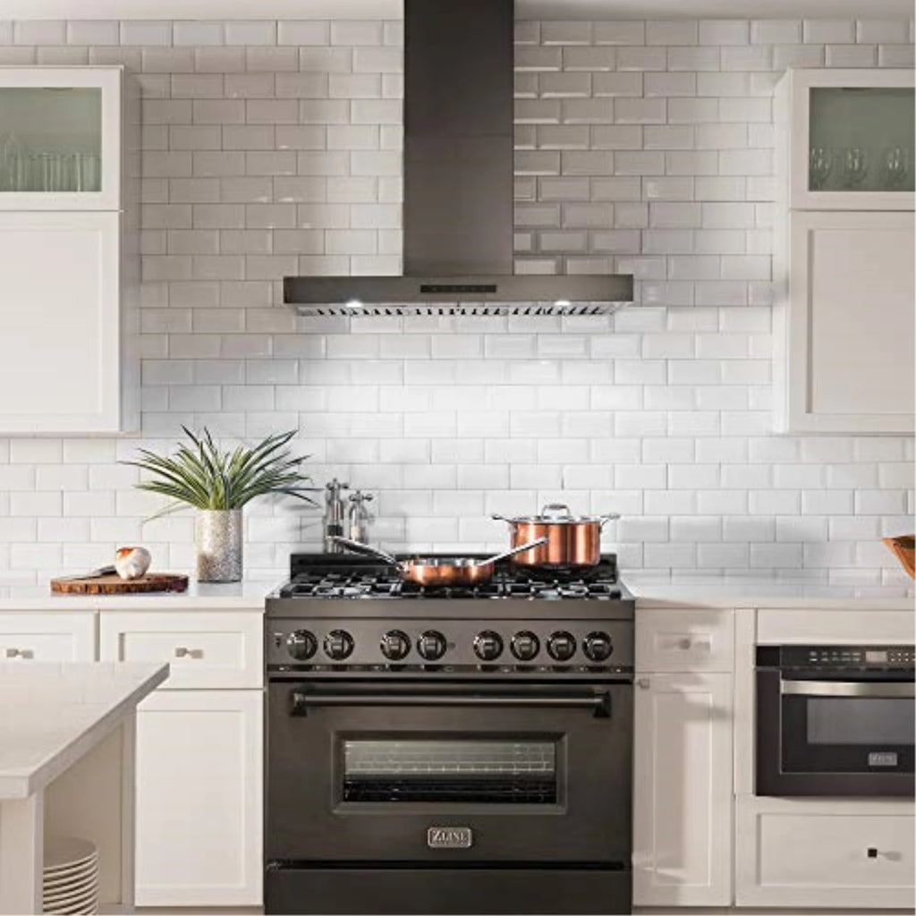 ZLINE 30 in. Wall Range Hood in Black Stainless Steel (BSKEN-30)
