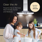 Wall Mount Range Hood 30 inch Stainless Steel Stove Hood Ducted Ductless Vent Hood Touch Control