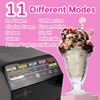 Food Genie: Dessert Station - Black - 11-In-1 Ice Cream & Frozen Treat Maker, (3) 16oz Tubs, Create Sorbet-Milkshakes-Drinks & More, Dual-Drive Motors