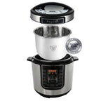 MegaChef 6 Quart Electric Pressure Cooker with 14 Pre-Set Multi-Function Features & Stainless Steel Pot