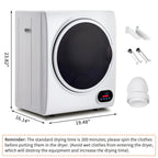 GYJ28-88-E Compact portable Household clothes Dryer 1.5CUFT Drum Dryer with LED display -White 120V 2.5KG