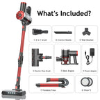 PrettyCare Cordless Stick Vacuum Cleaner Lightweight for Carpet Floor Pet Hair M2
