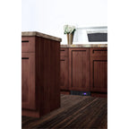 15" wide frost-free freezer for built-in or freestanding use, with integrated door frame to accept overlay panels