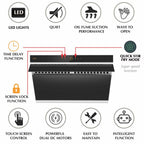 FOTILE Slant Vent Series 30" 1000 CFM Under Cabinet or Wall Mount Range Hood with 2 LED lights, Motion and Touch Activation in Onyx Black Tempered Glass