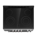 Cosmo 30 in. Stellar Collection 5.0 cu. ft. Electric Range with 4 Burner Glass Cooktop and Convection Oven in Stainless Steel