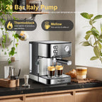 20 Bar Espresso Machine with Milk Frother, Single & Double Shot, ESE Pod Compatible, Removable Water Tank for Cappuccino, Latte, & Machiato for Home Barista