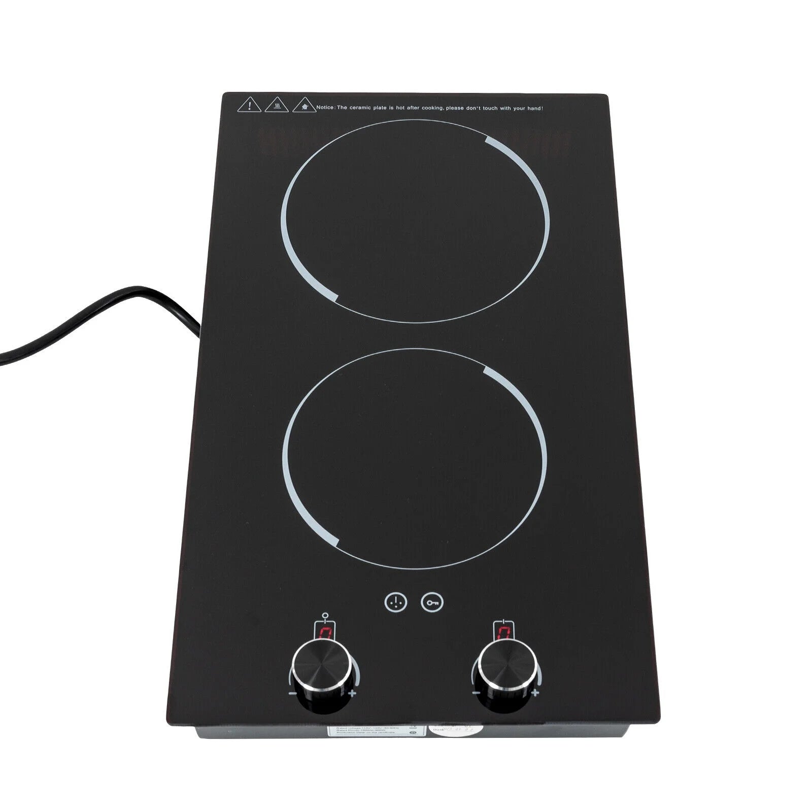 2100W Electric Induction Cooktop Stove Top 2-Burner Touch Control + Child Lock