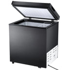 Auseo 2.5 cu. ft. Chest Freezer with 2 baskets Free Standing Top open Door Deep Compact Freezer Suitable for Home/RV/Kitchen/Office-Black