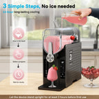 Flamemore Slushie Machine for Home with Self-Cleaning, No Ice Needed, 6 Preset Settings Frozen Drink Maker, 12h Delay Start, 200w