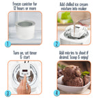 Nostalgia 2-Quart Electric Ice Cream Maker �C Make Homemade Ice Cream, Gelato, Sorbet & Frozen Yogurt �C No Salt/Ice Needed, Digital Controls, Mix-In Chute & Freezing Gel Canister �C Stainless Steel