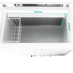 7 Cu ft Propane Chest Freezer, LPG/110V 2 Way Freezer Off Grid Lock and Top Door for Outdoor White