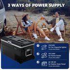 Simzlife 12 Volt Car Refrigerator, 80QT(75L) Portable RV Car Fridge with Wheels, 0�H~68�H, 12/24V DC & 110-240V AC, Black