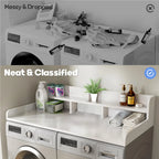 Washer Dryer Countertop with Non-slip Pads,Depth Double Layer Organizer for Washer and Dryer Laundry Hamper Counter Storage,Gray�� Matte