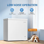 BANGSON 7.0 Cu.Ft Chest Freezer, Deep Freezer with Adjustable Thermostat, Top Open Door Freezer with Removable Basket, Quiet Operation, Ideal for Kitchen/Apartment/Office