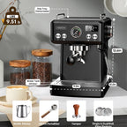 HiBREW 58mm Espresso Machine H10A, 20 Bar Coffee Maker with Milk Frother Steam Wand, Stainless Steel Coffee Machine for Home Use